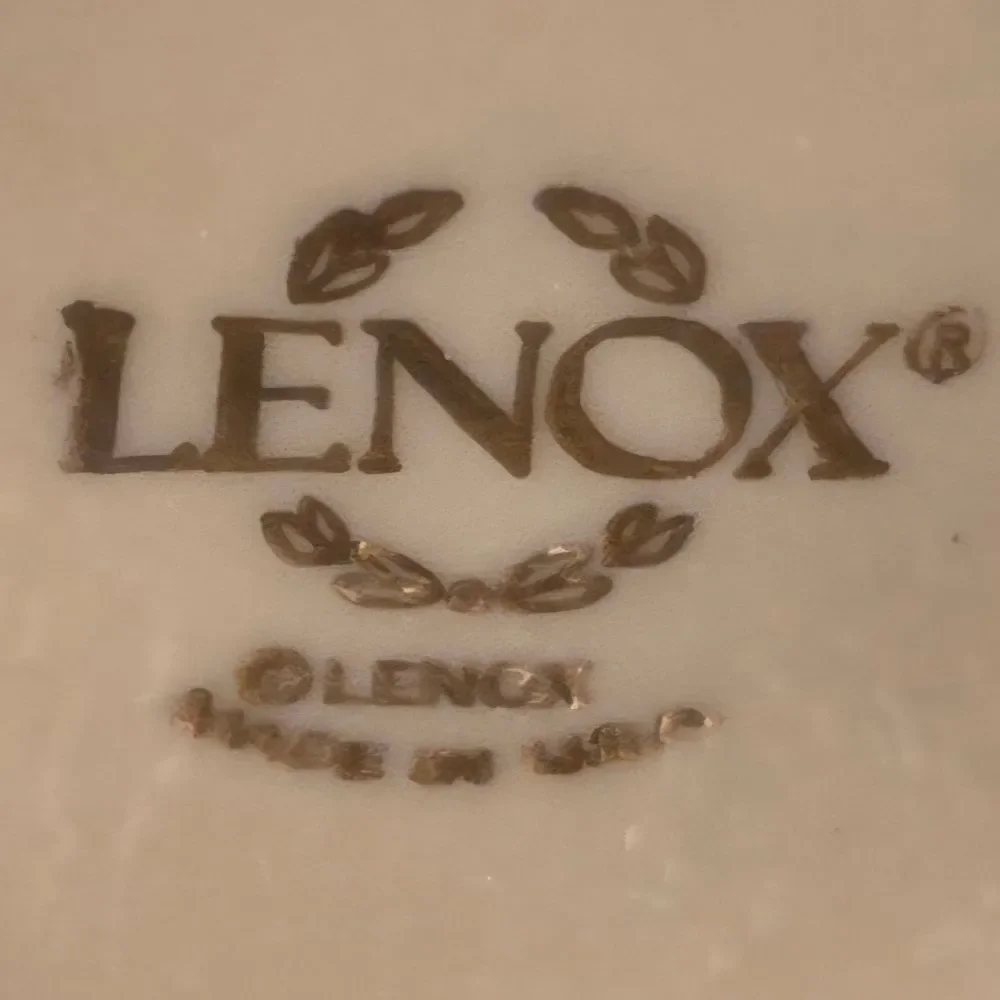 🎄🛍❤️ VINTAGE LENOX JACQUARD GOLD 7
